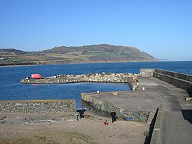 Vue du versant sud de Bray Head depuis Greystones.