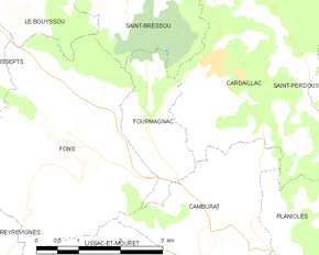 Poziția localității Fourmagnac