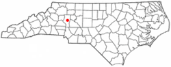 Location of Statesville, North Carolina