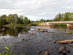 Bridge over Saint John River in Lac-Frontière.