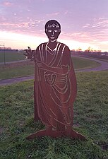 Sculptuur Flavus onderdeel van de route Tempels aan de Maas