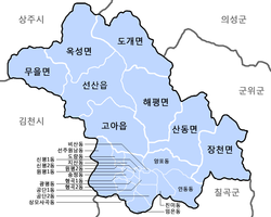 Location of Seonsan-eup