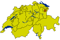 Location of Appenzell Innerrhoden