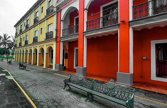 Callejon en el Pueblo Magico Tlacotalpan, Veracruz, Mexico