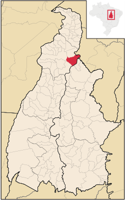 Localização de Filadélfia no Tocantins