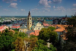 Przemyśl Cathedral with the city in the background