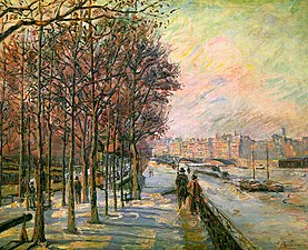 Peinture d'Armand Guillaumin au niveau des quais (actuel jardin Tino-Rossi).