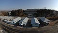 Panmunjeom, Blick aus dem südkoreanischen Freedom House („Haus der Freiheit“) auf die Nordseite