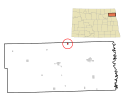 Location of Hoople, North Dakota