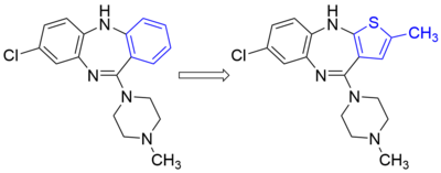 A phenyl for methylthiophene bioisosteric replacement