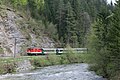 Ybbstalbahn am Ufer der Ybbs bei Lunz am See