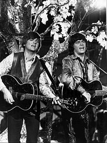 Phil (left) and Don (right) Everly performing on the Everly Brothers Show in 1970.