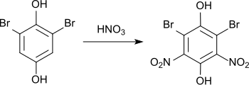 Nitrierung von 2,6-Dibromhydrochinon