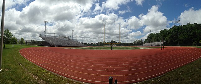 Football and track stadium at Valparaiso High School, July 2014