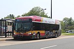 A bus at a stop