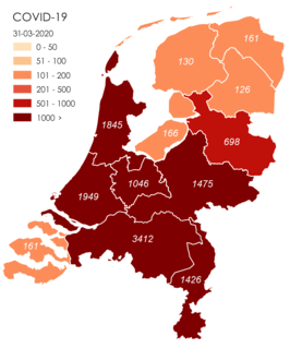 Aantal vastgestelde besmettingen per provincie