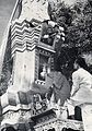 The funeral urn was placing in the stupa.