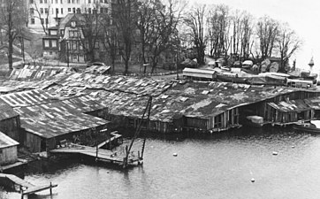 Gröndalshamnens kåkstad, 1954.