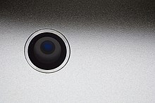 The camera of the third generation iPad.