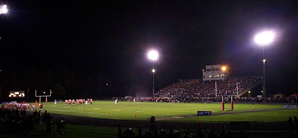 Roosevelt Stadium during the 2008 Homecoming football game.