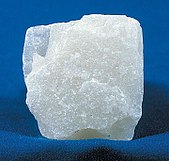 A chunk of translucent white talc.