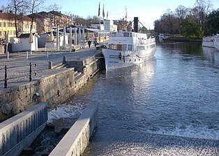 Fyrisån mot söder från Islandsbron.