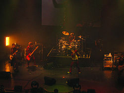 A9 performing at the Wiltern Theatre 2007. From left to right: Tora, Saga, Nao, Shou, Hiroto