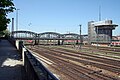 Hackerbrücke mit Stellwerk in München