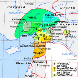 Ḫiyawa and its capital Adana among the Neo-Hittite states