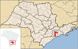 Location in the state of São Paulo