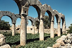 West Church, Burj Haidar (برج حيدر), Syria - Nave colonnades, view from southwest