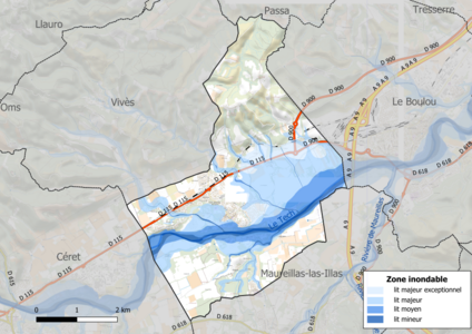 Carte des zones inondables.