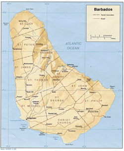 Map of Barbados