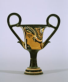 Greek - Red-Figure Kantharos (Drinking Vessel) with Female Head - Walters 482763 - View A.jpg