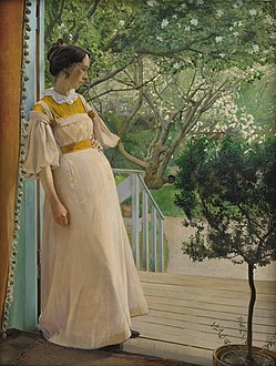 Laurits Andersen Ring, 'I havedøren. Kunstnerens hustru',1897