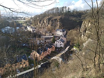 Vue op de Quartier, vum Quetschewee aus