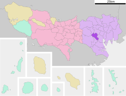 Location of Ebisu in Tokyo