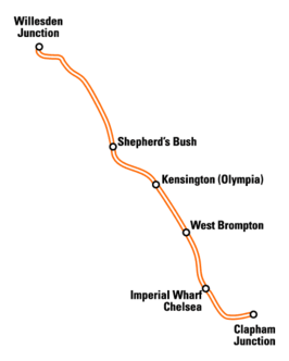 Netwerkkaart van de West London Line