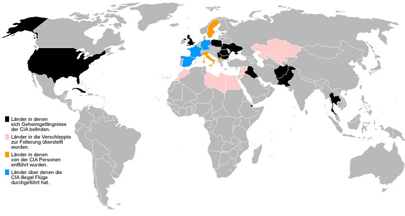 Lage von Gefängnissen