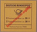 Bund MH 14 mit Handstempelaufdruck „Gebührenangaben ungültig“. Im Falle von Portoänderungen wurden häufig MH mit veralteten Gebührenstufen mit entsprechendem Vermerk versehen