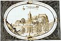 Federzeichnung der Vorderburg von 1668