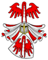 Wappen derer von Weltzien mit geflügelter Rossbremse