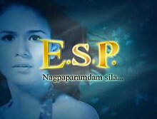 An image of Iza Calzado, over a teap background. The series title is displayed on the center of the image. The text "Nagpaparamdam sila..." is written below the series title.