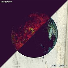 The cover consists of a planet split in two: One half is colored red against a black background, the other is black-and-green against a dirty white background. The band's name appears on the top left corner, and the the album title is upside down on the bottom right corner.