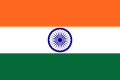 The flag of India (1947). White represents "light, the path of truth".