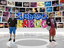 An image of Sef Cadayona and Betong Sumaya, with several images on the background. The show title is displayed on the center of the image. The logo of GMA Network is displayed on the upper right side of the image.