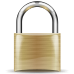 Gold padlock