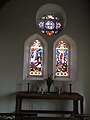 East window showing the cross pattée of the Knights Templar