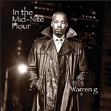 A black-and-white photo of Warren G wearing a long leather coat with a skyscraper and a street light behind him. The album title and artist's name appear on the top left and bottom right corners of the cover, written in white Papyrus typeface.