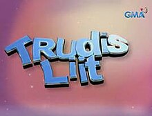 An image with a mixture of pink and purple background. The series title is displayed on the center of the image. The logo of GMA Network is displayed on the upper right side of the image.